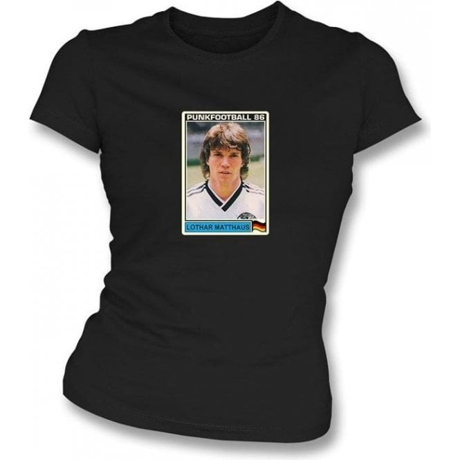 Lothar Matthaus 1986 (Germany) Black Women's Slimfit T-Shirt