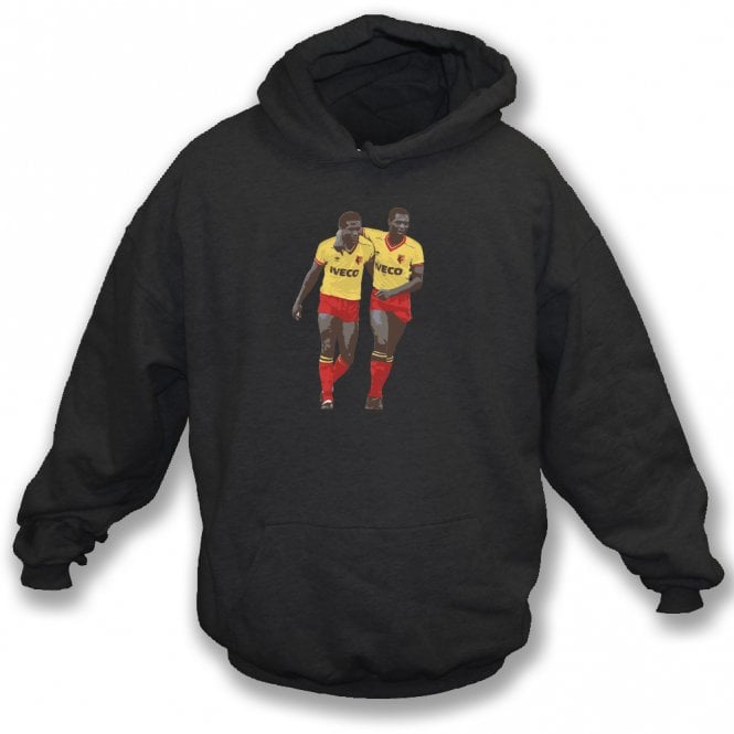 Luther Blissett & John Barnes Art Print (Watford) Kids Hooded Sweatshirt