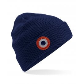 Luton Town Influenced Mod Target Embroidered Terrace Organic Cotton Beanie