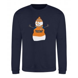 Luton Town Influenced Snowman Kids Christmas Jumper