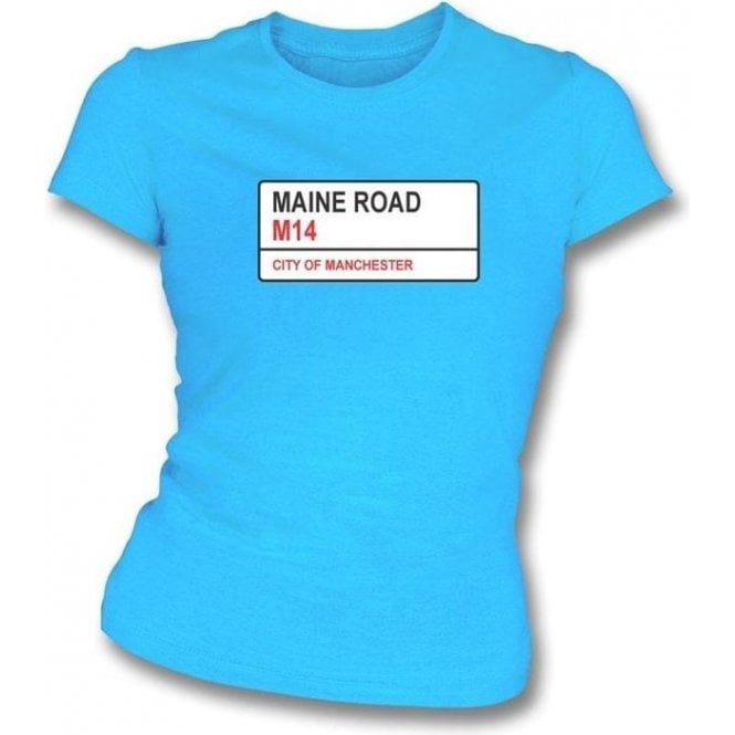 Maine Road M14 (Man City) Womens Slimfit T-Shirt