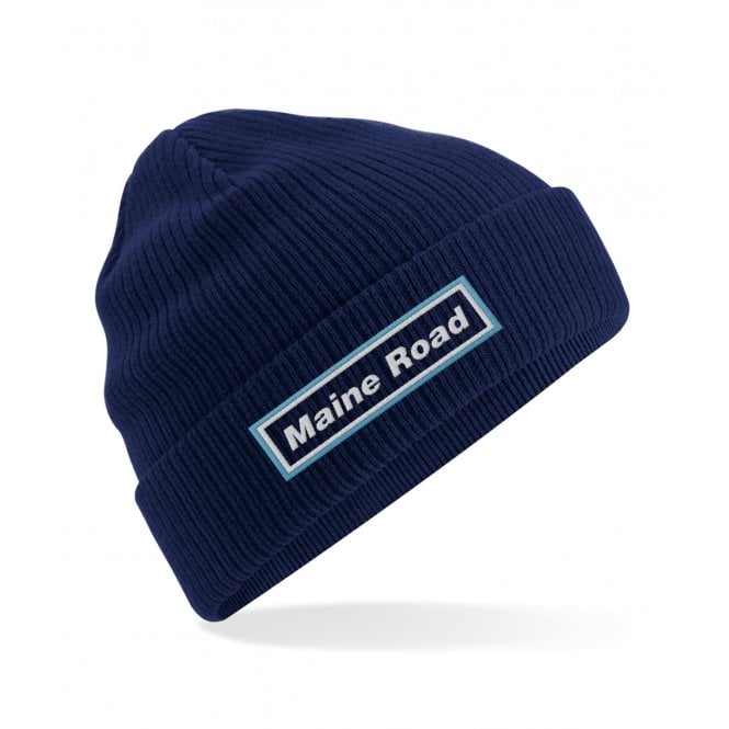 Maine Road (Oasis Influenced) Embroidered Organic Cotton Beanie