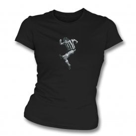 Malcolm Macdonald "Supermac" Art Print (Newcastle United) Womens Slim Fit T-Shirt