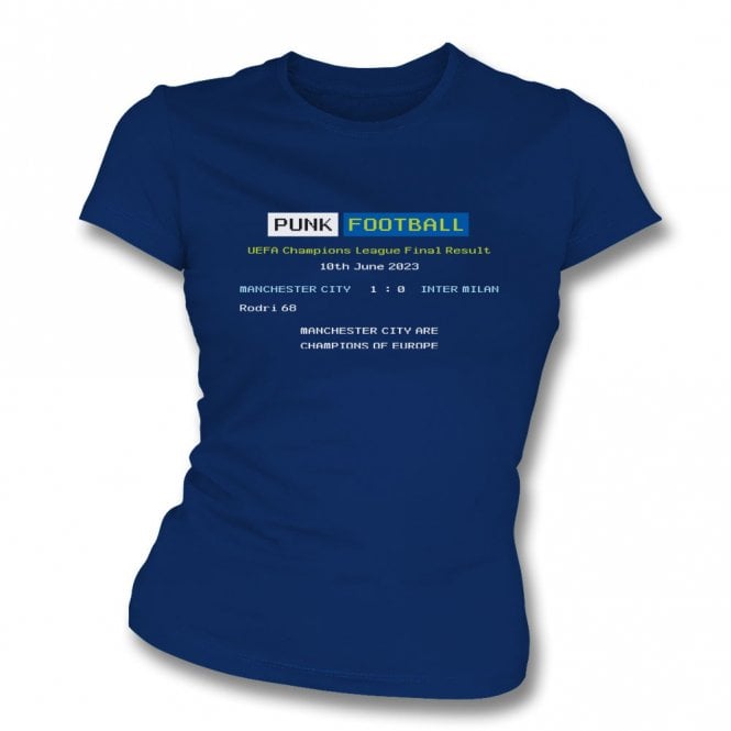 Man City 2023 Ceefax Womens Slim Fit T-Shirt