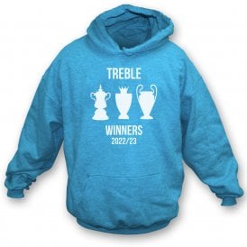 Man City Treble Winners 2022/23 Kids Hooded Sweatshirt