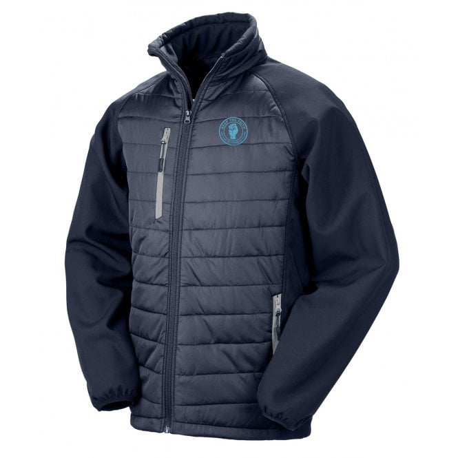 Manchester City Influenced Keep The Faith Embroidered Away Days Padded Softshell Jacket