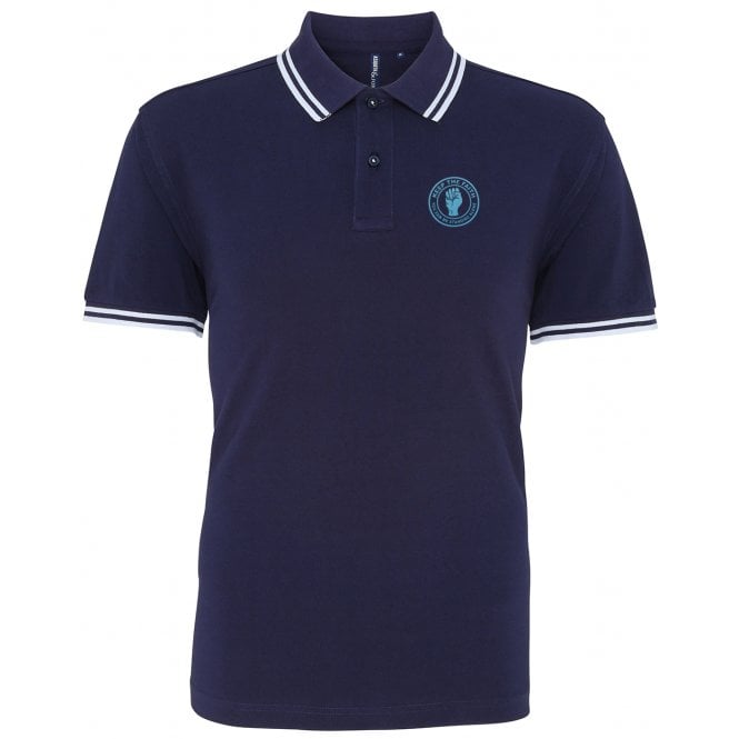 Manchester City Influenced Keep The Faith Embroidered Terrace Polo Shirt