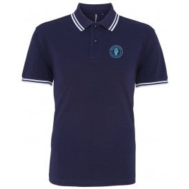 Manchester City Influenced Keep The Faith Embroidered Terrace Polo Shirt