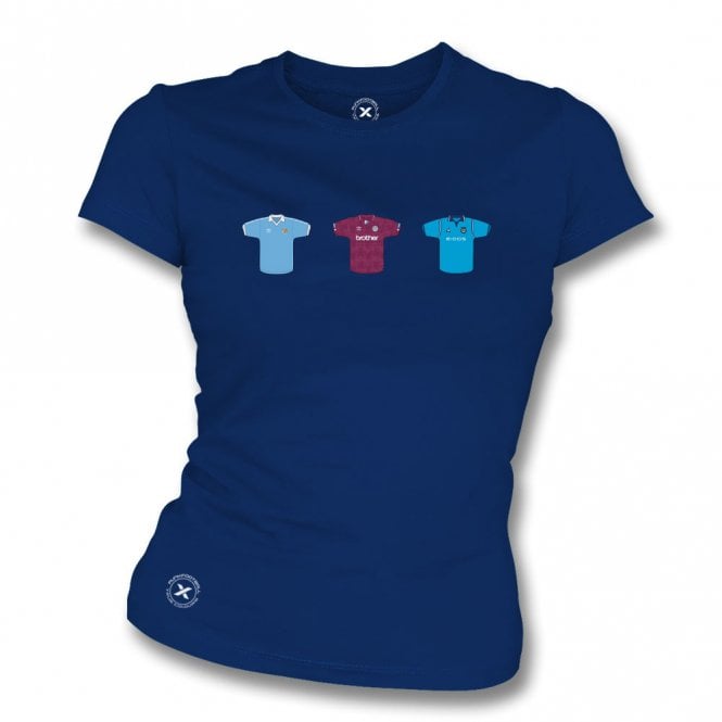 Manchester City Retro Football Kits (True Colours Collab) Organic Womens Slim Fit T-Shirt