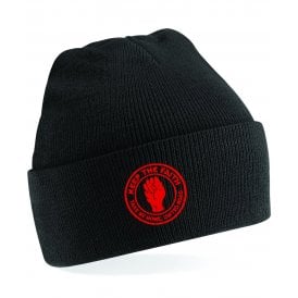 Manchester United Influenced Keep The Faith Logo Embroidered Terrace Kids Beanie