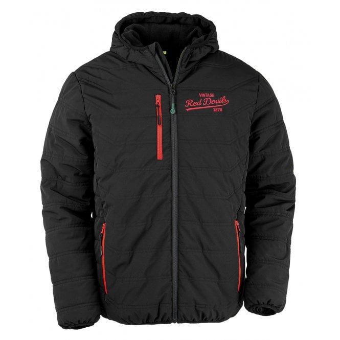 Manchester United Influenced Vintage Logo Embroidered Stadium Recycled Winter Jacket