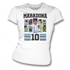 Maradona 10 (Argentina) Womens Slim Fit T-Shirt