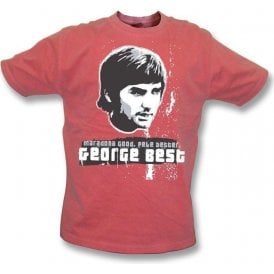 Maradona Good, Pele Better, George Best Vintage Wash T-Shirt (Red)