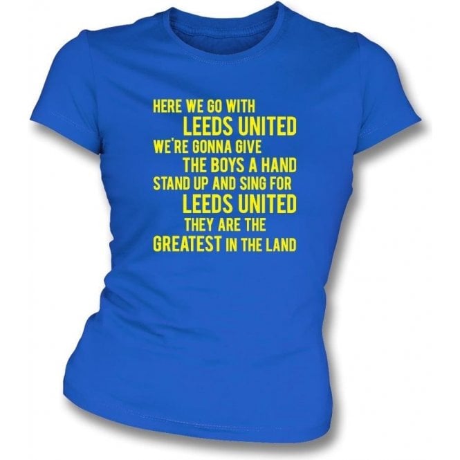 Marching On Together Womens Slim Fit T-Shirt (Leeds United)