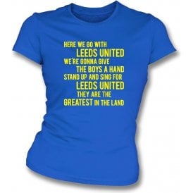 Marching On Together Womens Slim Fit T-Shirt (Leeds United)
