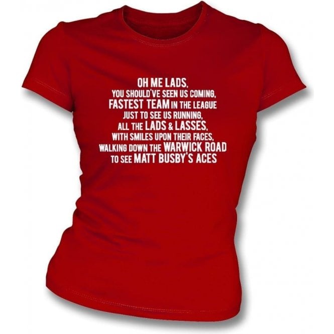 Matt Busby's Aces (Manchester United) Womens Slim Fit T-Shirt