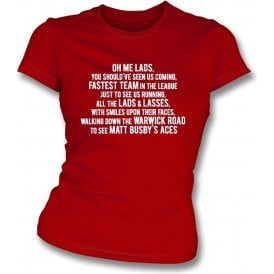 Matt Busby's Aces (Manchester United) Womens Slim Fit T-Shirt