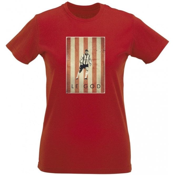 Matt Le Tissier: Le God Vintage Poster Womens Slim Fit T-Shirt