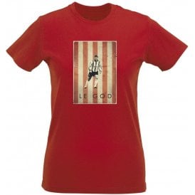 Matt Le Tissier: Le God Vintage Poster Womens Slim Fit T-Shirt