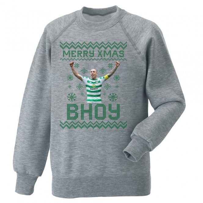 Merry Xmas Bhoy (Scott Brown - Celtic Influenced) Kids Christmas Jumper