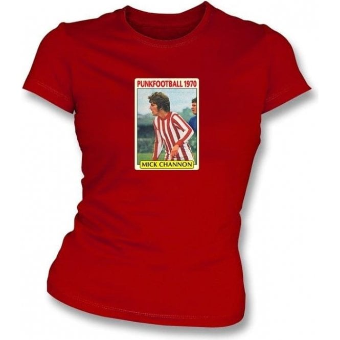 Mick Channon 1970 (Southampton) Red Women's Slimfit T-Shirt