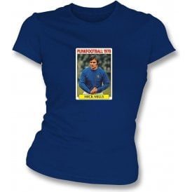 Mick Mills 1970 (Ipswich Town) Navy Women's Slimfit T-Shirt