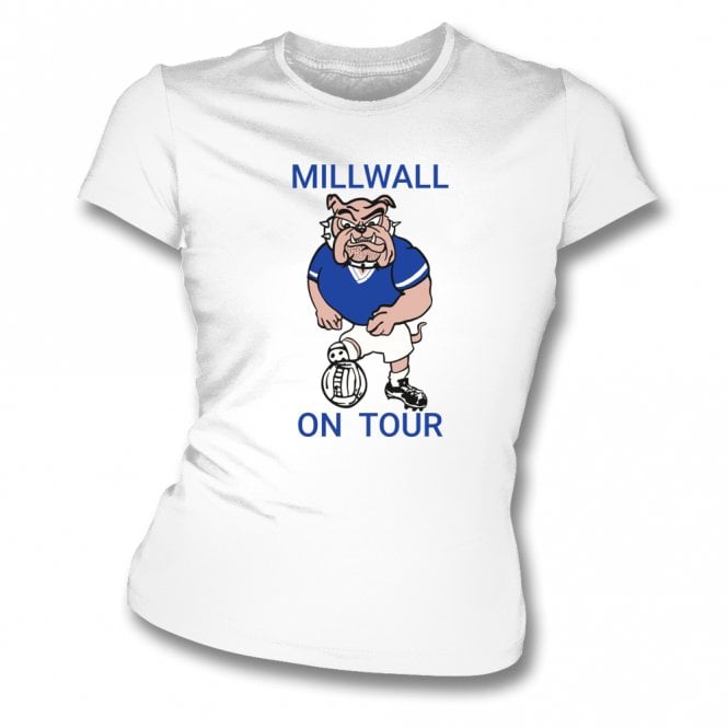 Millwall On Tour Original 80's Design Womens Slim Fit T-Shirt