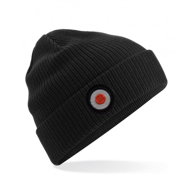 Motherwell Influenced Mod Target Embroidered Terrace Organic Cotton Beanie