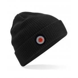 Motherwell Influenced Mod Target Embroidered Terrace Organic Cotton Beanie