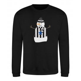 Newcastle United Influenced Snowman Kids Christmas Jumper