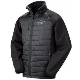 Newcastle United Influenced Vintage Logo Embroidered Away Days Padded Softshell Jacket