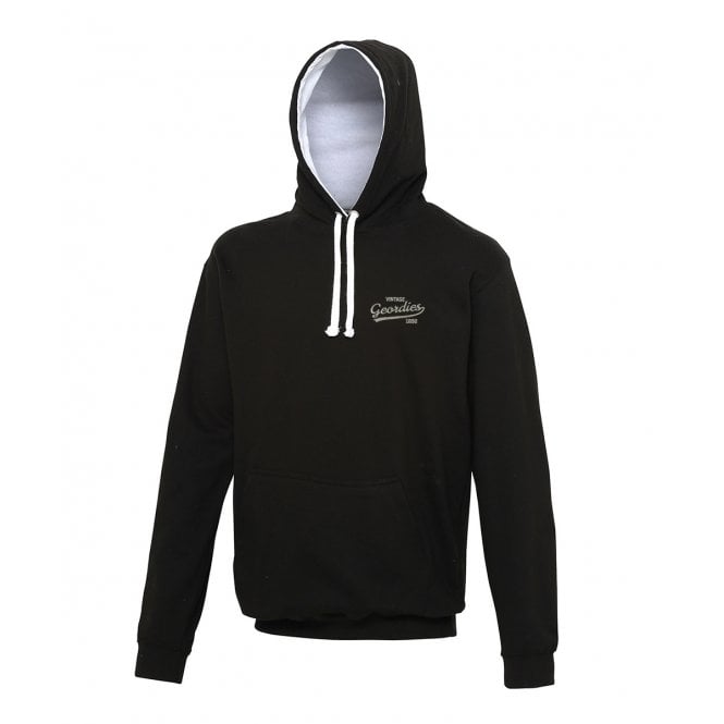 Newcastle United Influenced Vintage Logo Embroidered Terrace Varsity Hoodie