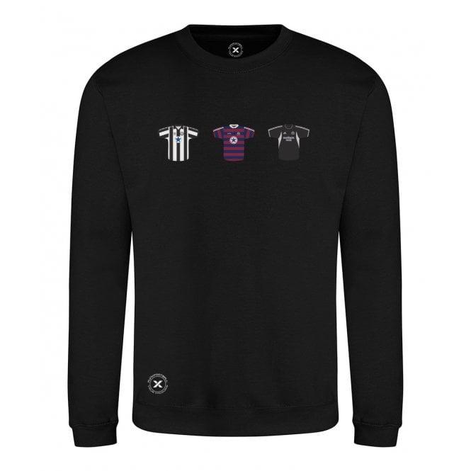 Newcastle United Retro Football Kits (True Colours Collab) Organic Sweatshirt