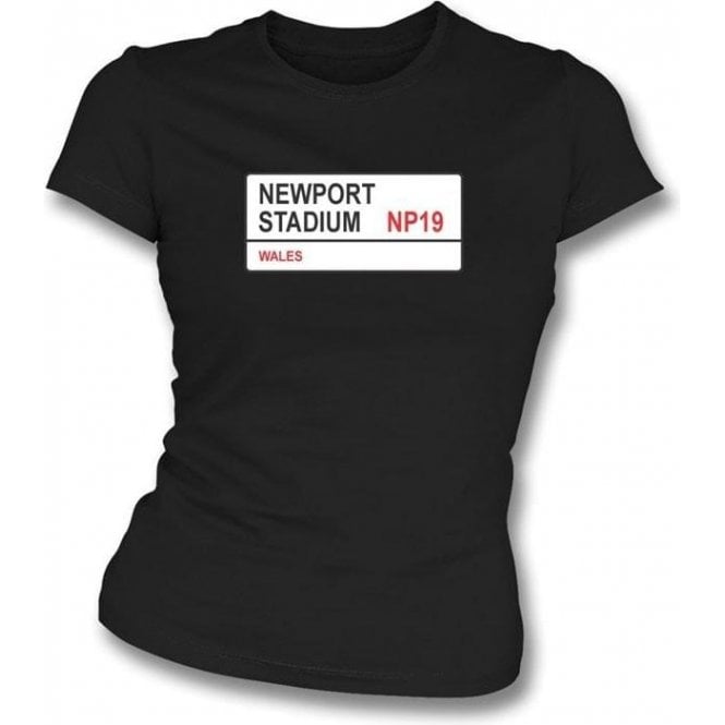 Newport Stadium NP19 Women's Slimfit T-Shirt (Newport County)