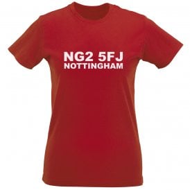 NG2 5FJ Nottingham Womens Slim Fit T-Shirt (Nottingham Forest)