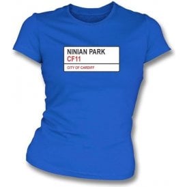 Ninian Park CF11 (Cardiff City) Womens Slimfit T-Shirt