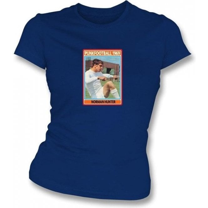 Norman Hunter 1969 (Leeds United) Navy Women's Slimfit T-Shirt