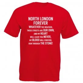 North London Forever (Arsenal Influenced) Chant Kids T-Shirt