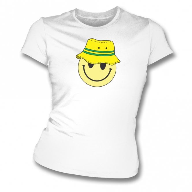 Norwich City Bucket Hat Smiley Womens Slim Fit T-Shirt