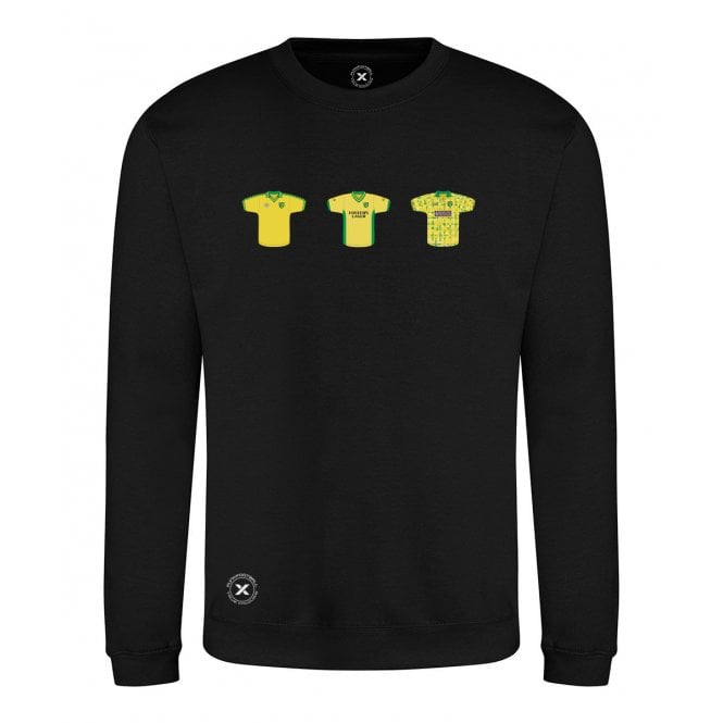 Norwich City Retro Football Kits (True Colours Collab) Organic Sweatshirt
