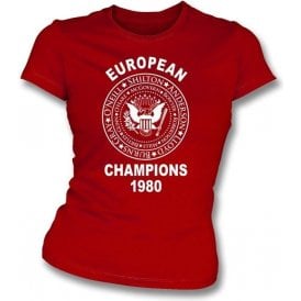 Nottingham Forest European Champions 1980 Girl's Slim-Fit T-shirt