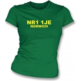 NR1 1JE Norwich Women's Slimfit T-Shirt (Norwich City)