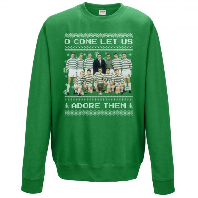 O Come Let Us Adore Them (Celtic 1967 - Lisbon Lions Influenced) Christmas Jumper