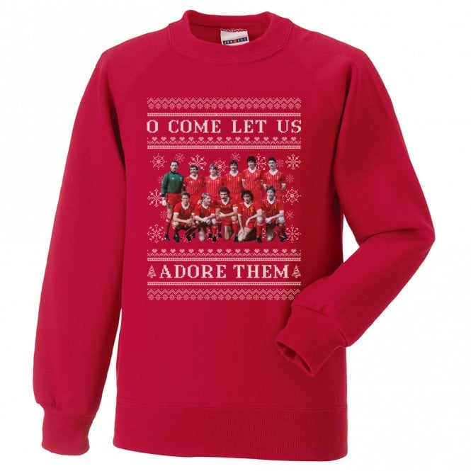 O Come Let Us Adore Them (Liverpool 1982 Influenced) Christmas Jumper