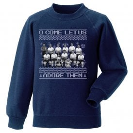 O Come Let Us Adore Them (Tottenham Hotspur Influenced) Kids Christmas Jumper