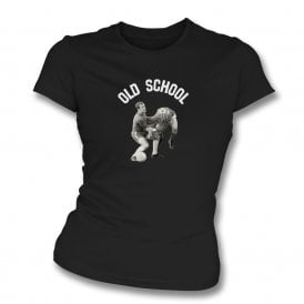 Old School Football Organic Womens Slim Fit T-Shirt
