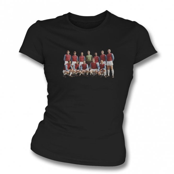 Old School West Ham United Team Photo 1966 Organic Womens Slim Fit T-Shirt