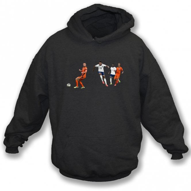 Ollie Watkins Euro 2024 Goal Art Print (England Influenced) Hooded Sweatshirt