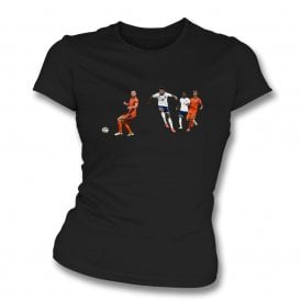 Ollie Watkins Euro 2024 Goal Art Print (England Influenced) Organic Womens Slim Fit T-Shirt