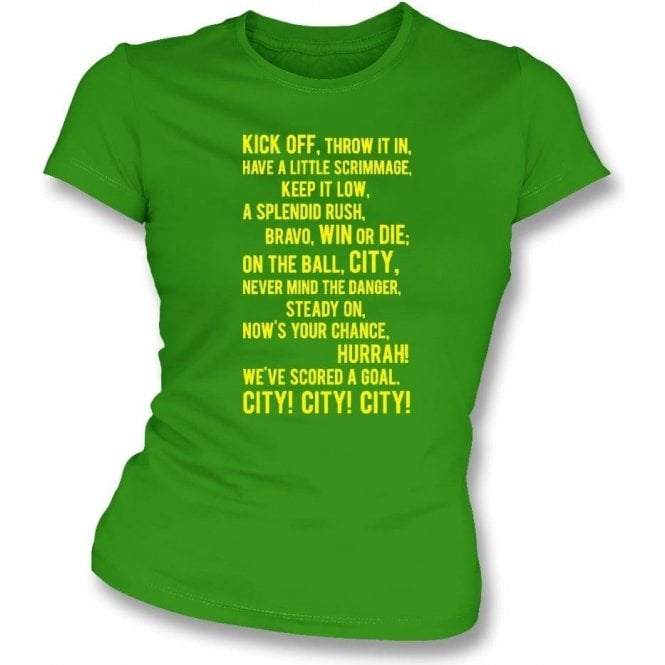 On the Ball, City Womens Slim Fit T-Shirt (Norwich City) 